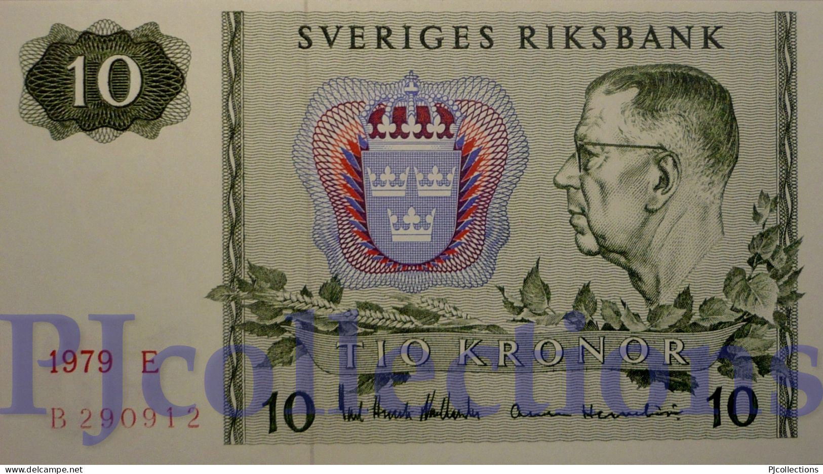 SWEDEN 10 KRONOR 1979 PICK 52d UNC - Suède