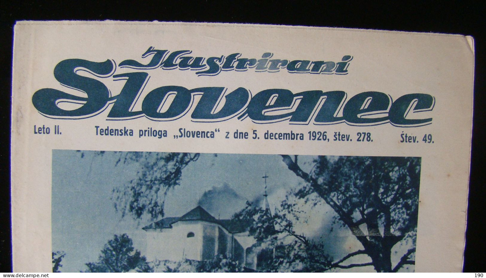 Newspaper Priloga Ilustrirani Slovenec, Lepote Nase Slovenske Zemlje.Sveta Gora Nad Litijo - Langues Slaves