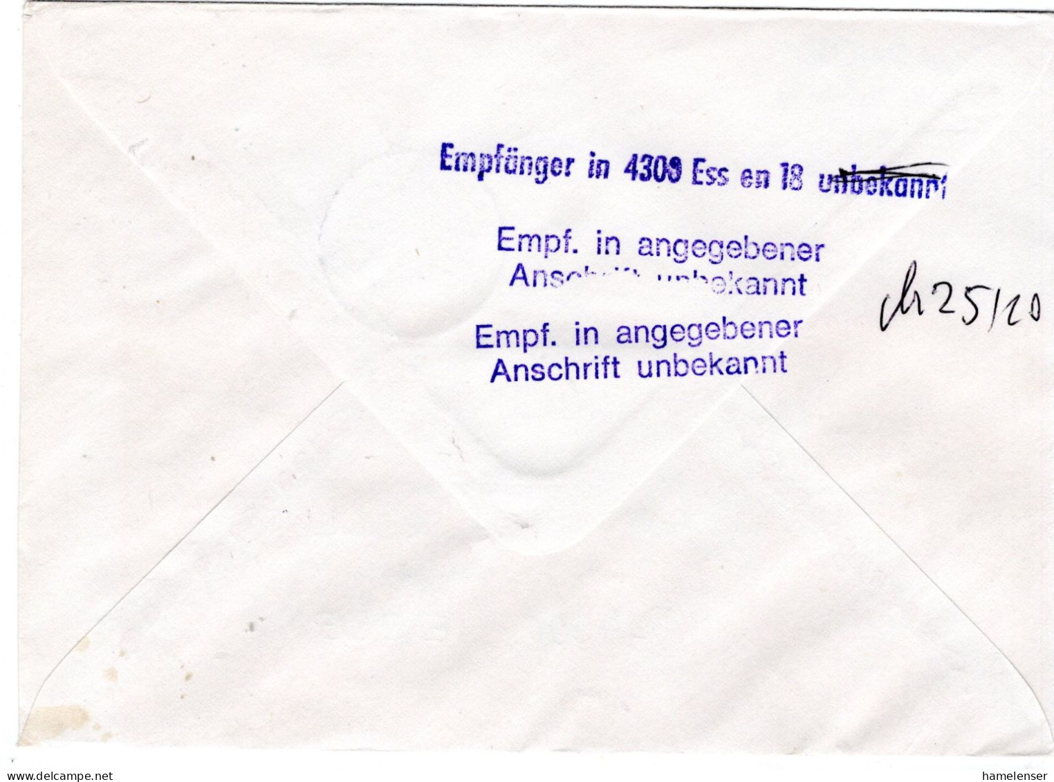 74921 - DDR - 1982 - 35Pfg Kl Bauten EF A Bf RADEBERG -> Westdeutschland, "unzustellbar" Zurueck - Lettres & Documents