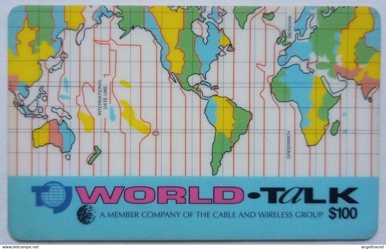 Jamaica World Talk $100  Prepaid - World Time Map - Jamaica