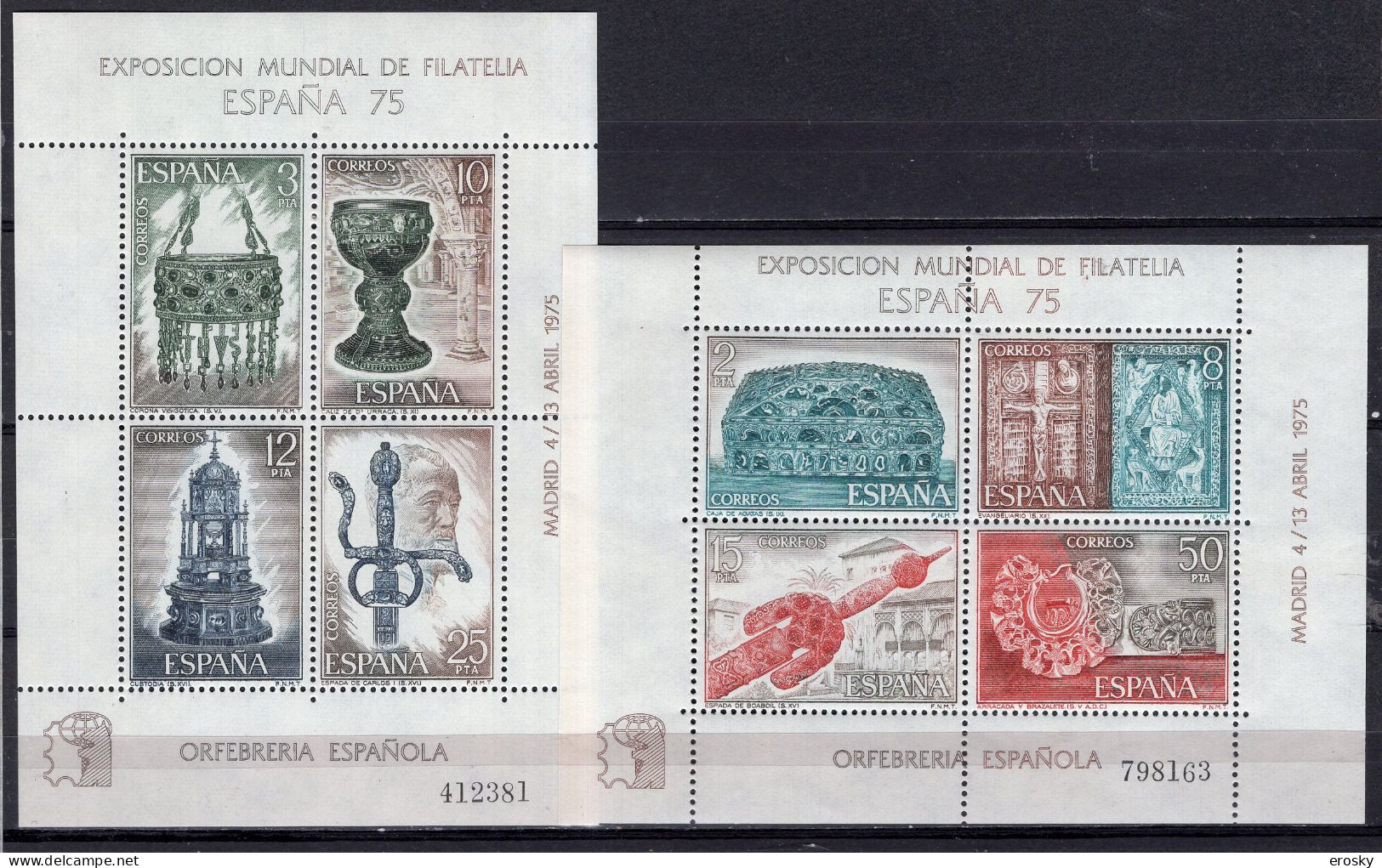 B3743 - ESPANA ESPAGNE BF Yv N°25/26 ** ARTISANAT - Blocs & Feuillets