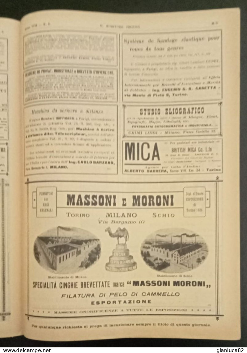 Rivista Il Monitore Tecnico Milano 1902 N.2 Ottime Condizioni (BV18) Come Foto  Ottime Condizioni Giornale D’ingegneria - Wissenschaften