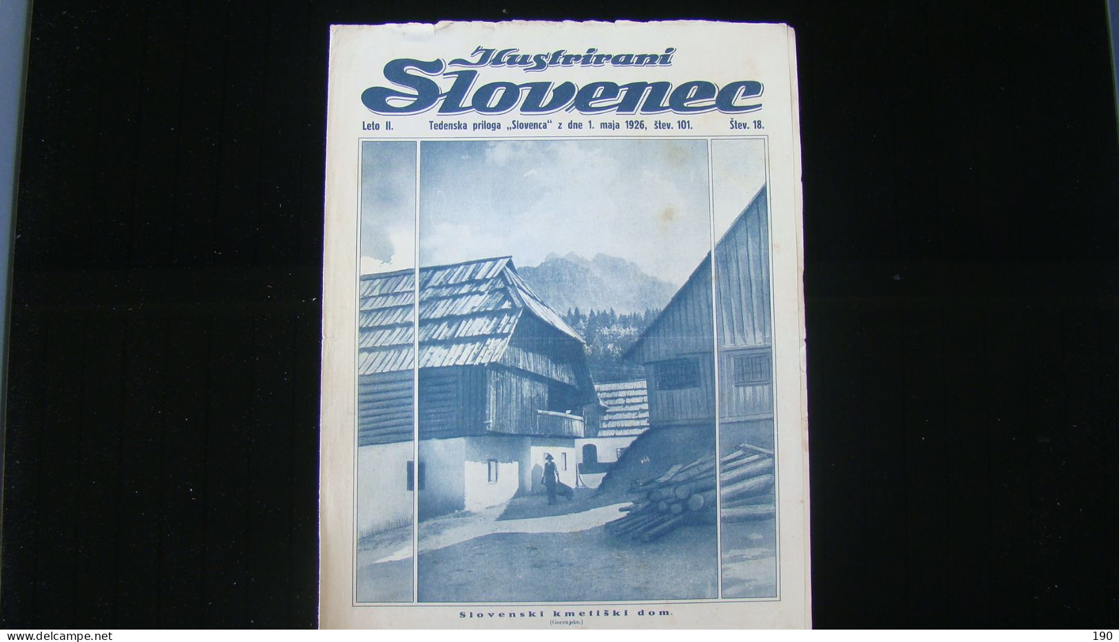 Newspaper Priloga Ilustrirani Slovenec, Slovenski Kmetiski Dom.(Gorenjsko) - Slawische Sprachen