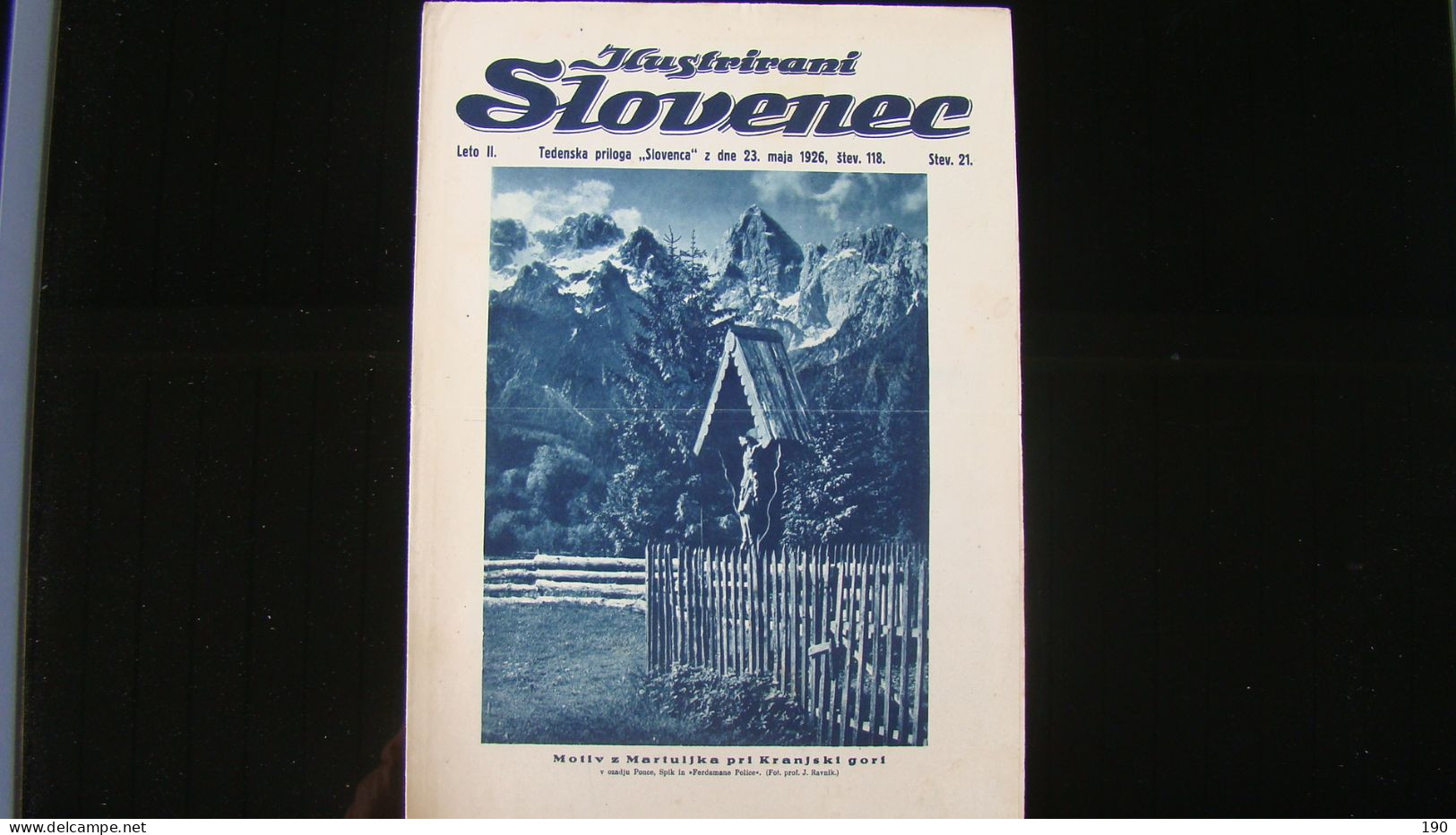 Newspaper Priloga Ilustrirani Slovenec, Motiv Z Martuljka Pri Krajnski Gori.(Ponce,Spik In Ferdamane Police) - Lingue Slave