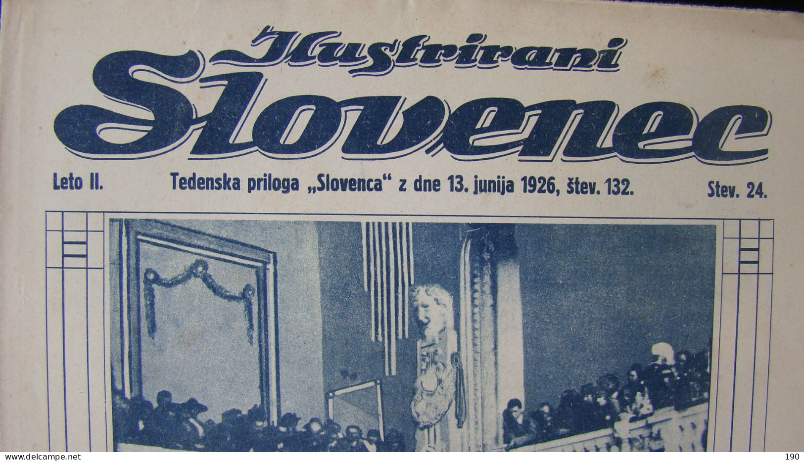 Newspaper Priloga Ilustrirani Slovenec, Voditelj In Ljubljenec Slovenskega Naroda Dr.Anton Korosec. - Idiomas Eslavos