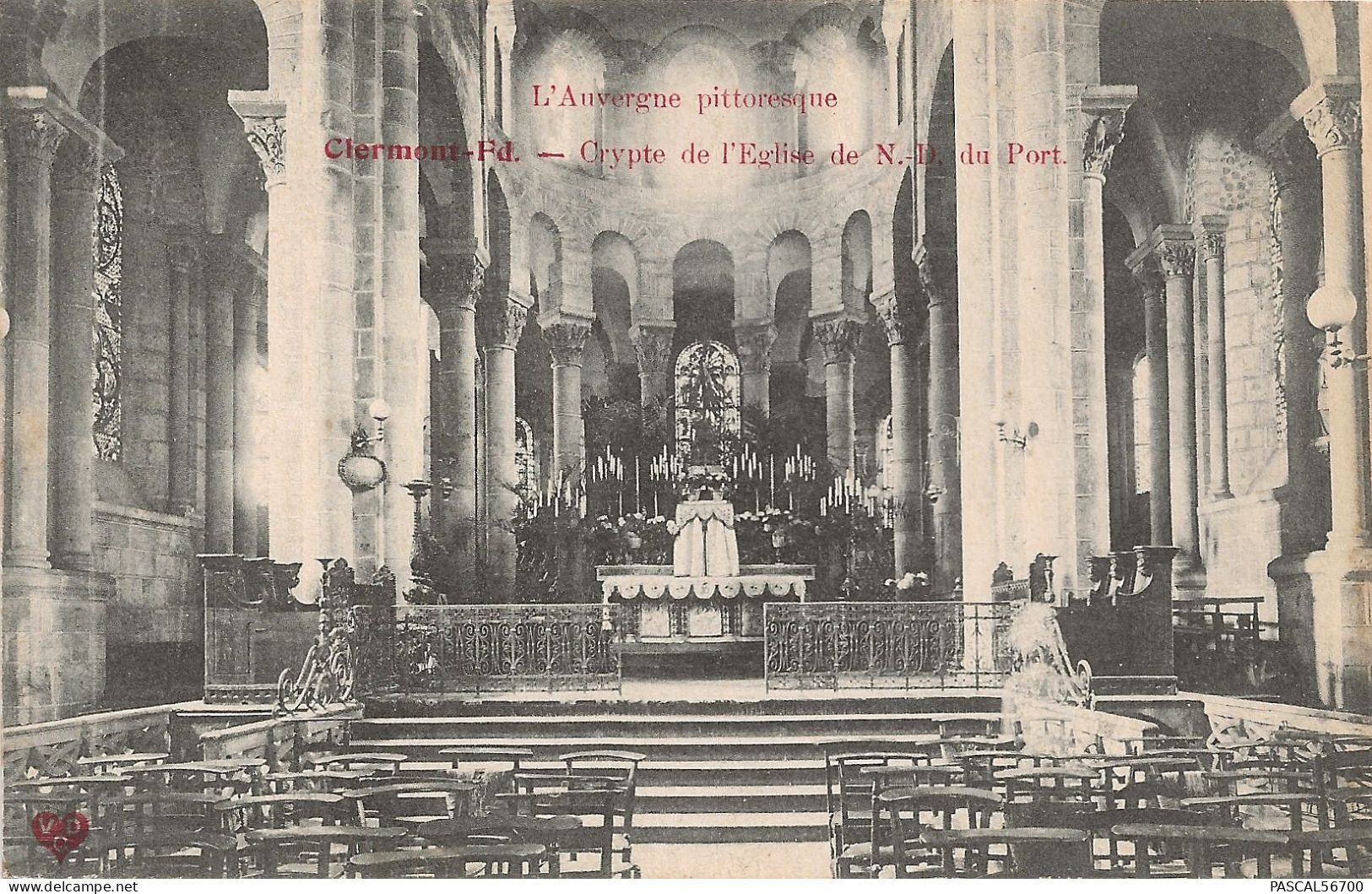 CPA CLERMONT FERRAND - CRYPTE EGLISE ND DU PORT ***RARE NON NUMEROTEE*** - Clermont Ferrand