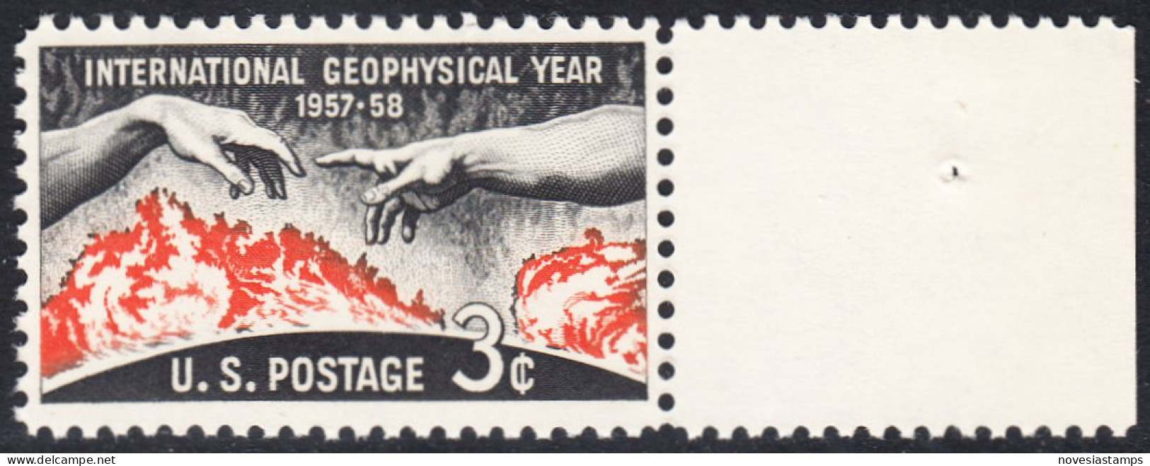 !a! USA Sc# 1107 MNH SINGLE W/ Right Margin (a2) - Geophysical Year - Ungebraucht