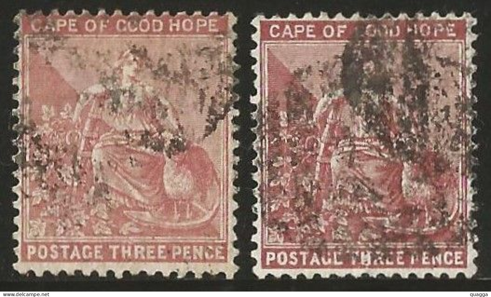 Cape Of Good Hope 1881. 3d Claret, Wmk.CC. SACC 34+34a, SG 39+39a. - Cape Of Good Hope (1853-1904)