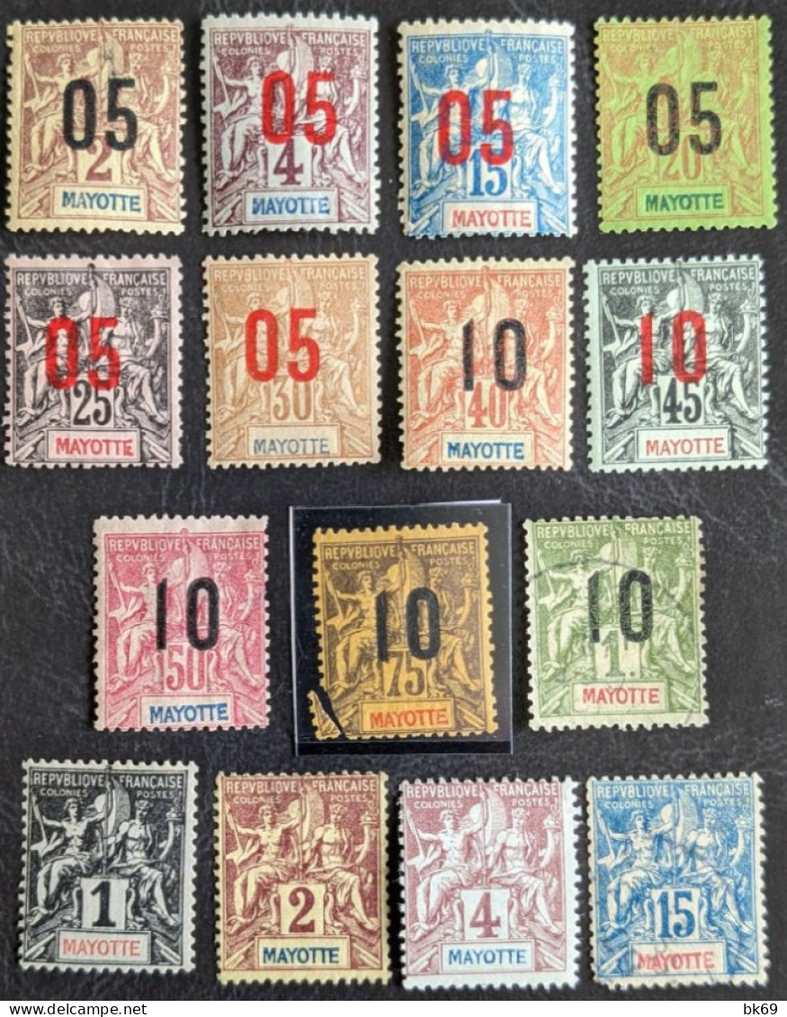 Entre Le 1 & Le 31 Mayotte Type Groupe - Used Stamps