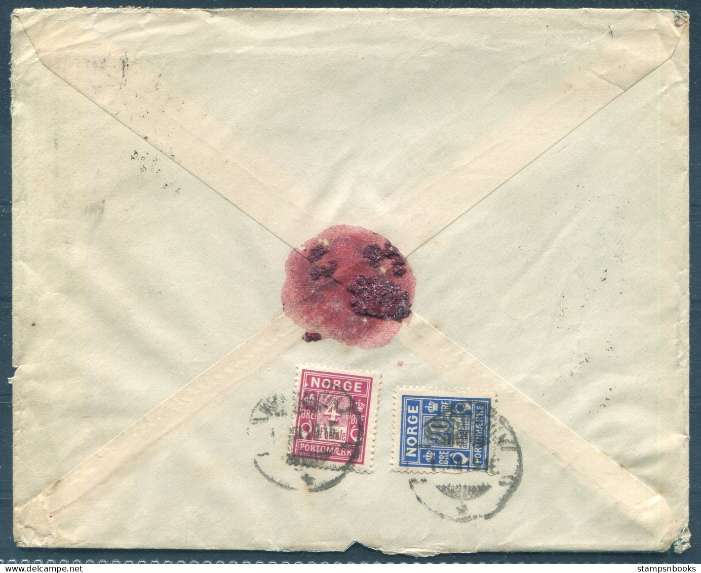 1919 Germany Breslau Postage Due, Taxe Postomaerke Cover - Kristiania Norway - Brieven En Documenten
