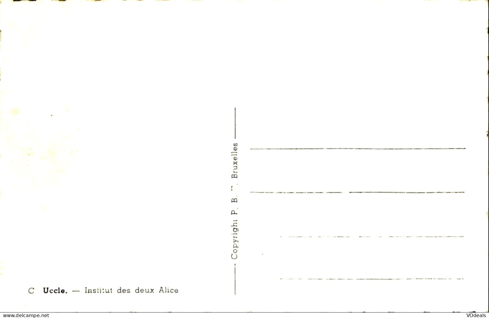 Belgique - Brussel -  Bruxelles - Uccle - Ukkel - Institut Des Deux Alice - Ukkel - Uccle