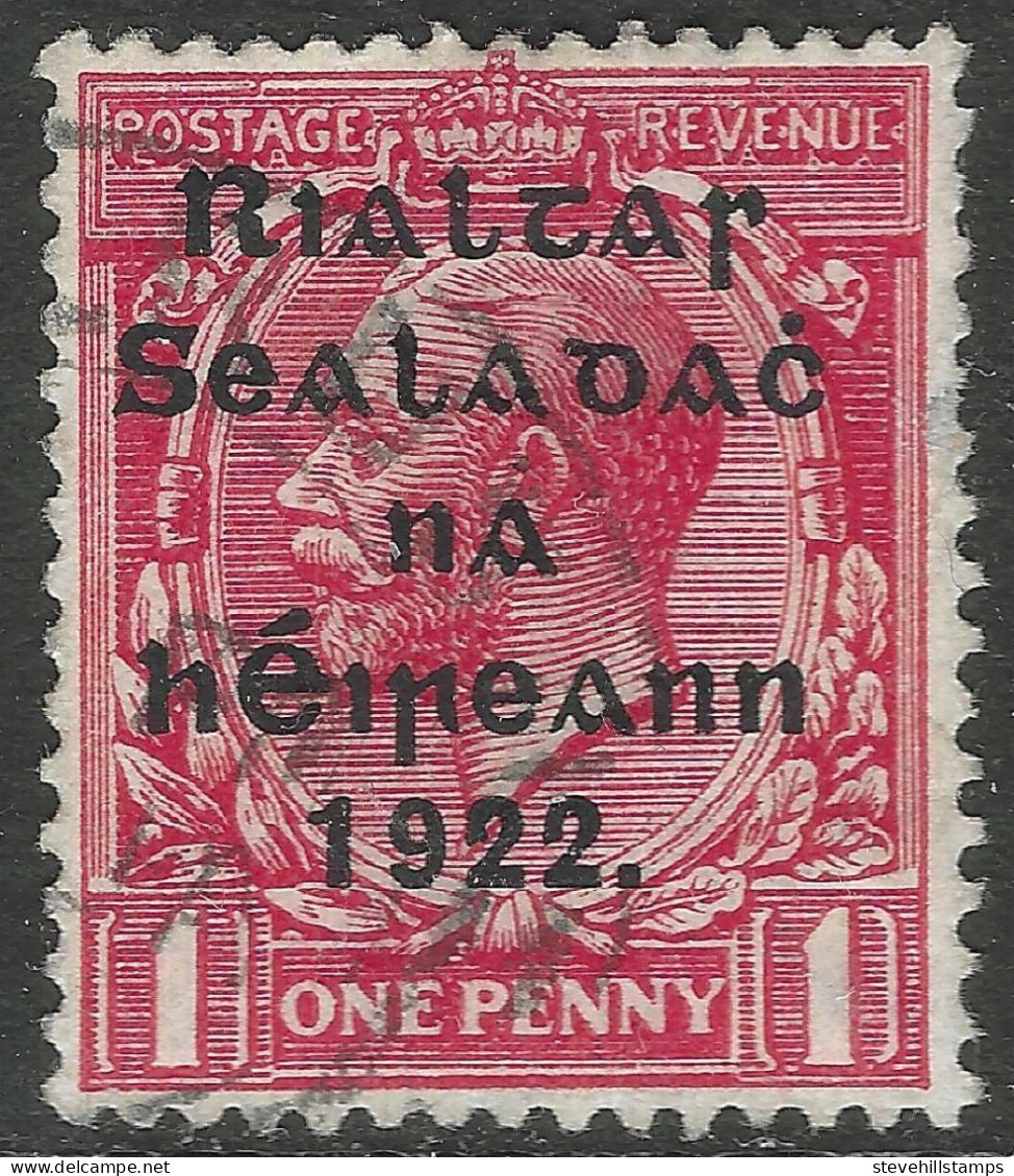 Ireland. 1922 Thom Overprint. 1d Used. SG 31 - Gebruikt