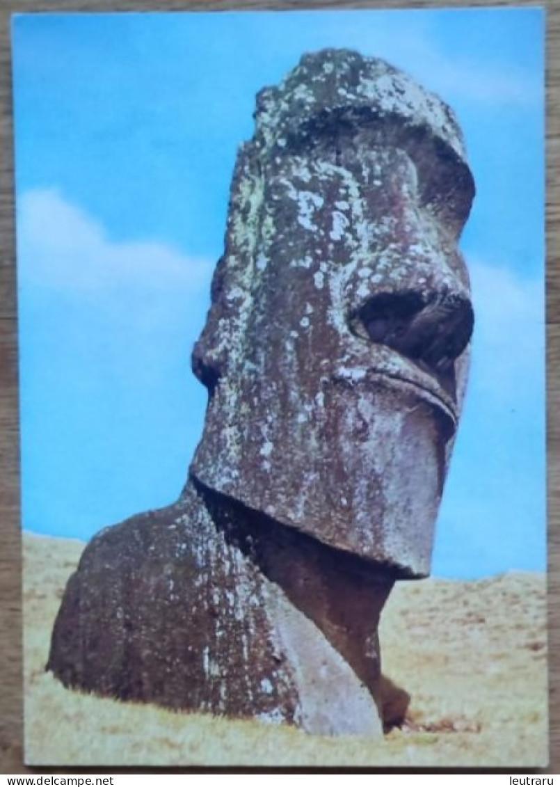 Easter Island Isla De Pascua Moai Postcard Storandt Circa 1960s - Rapa Nui