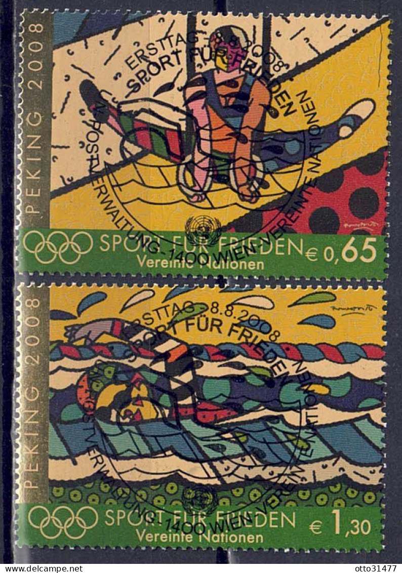 UNO Wien 2008 - Sport Für Den Frieden, Nr. 545 - 546, Gestempelt / Used - Gebraucht