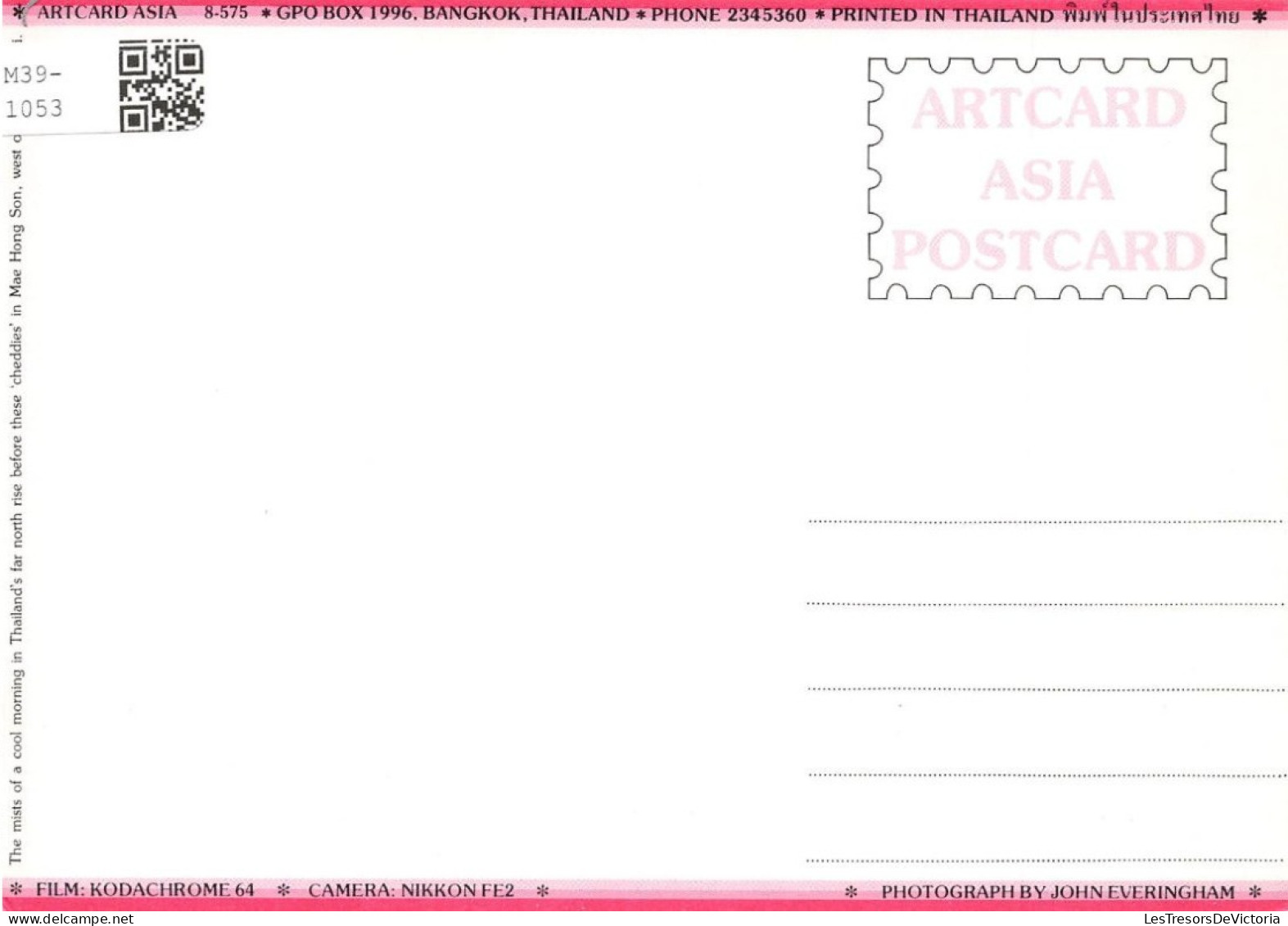 THAÏLANDE - Art Card Asia PostCard - Bangkok - Thailand - Carte Postale - Tailandia