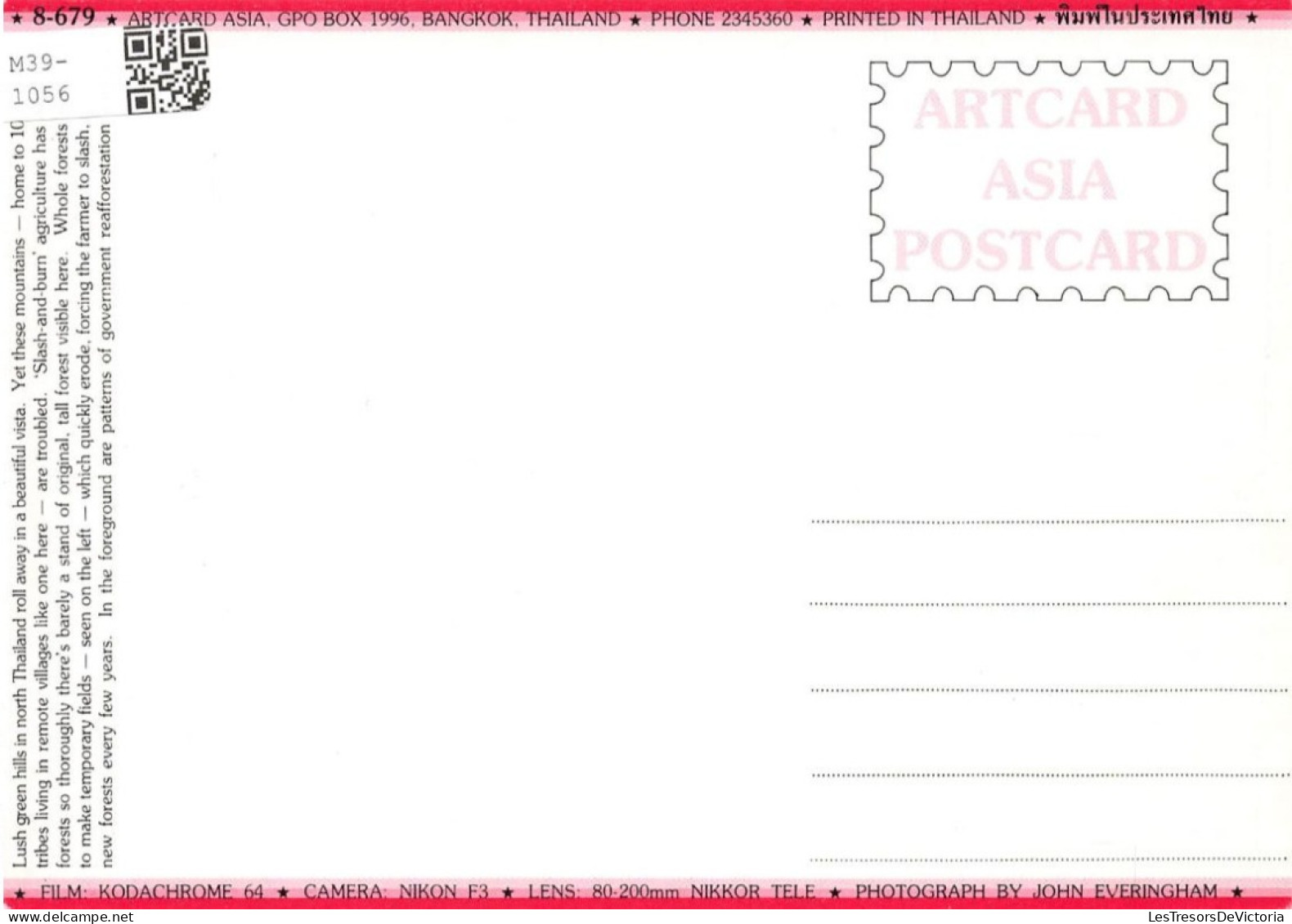 THAÏLANDE - Art Card Asia PostCard - Bangkok - Thailand - Carte Postale - Thaïland