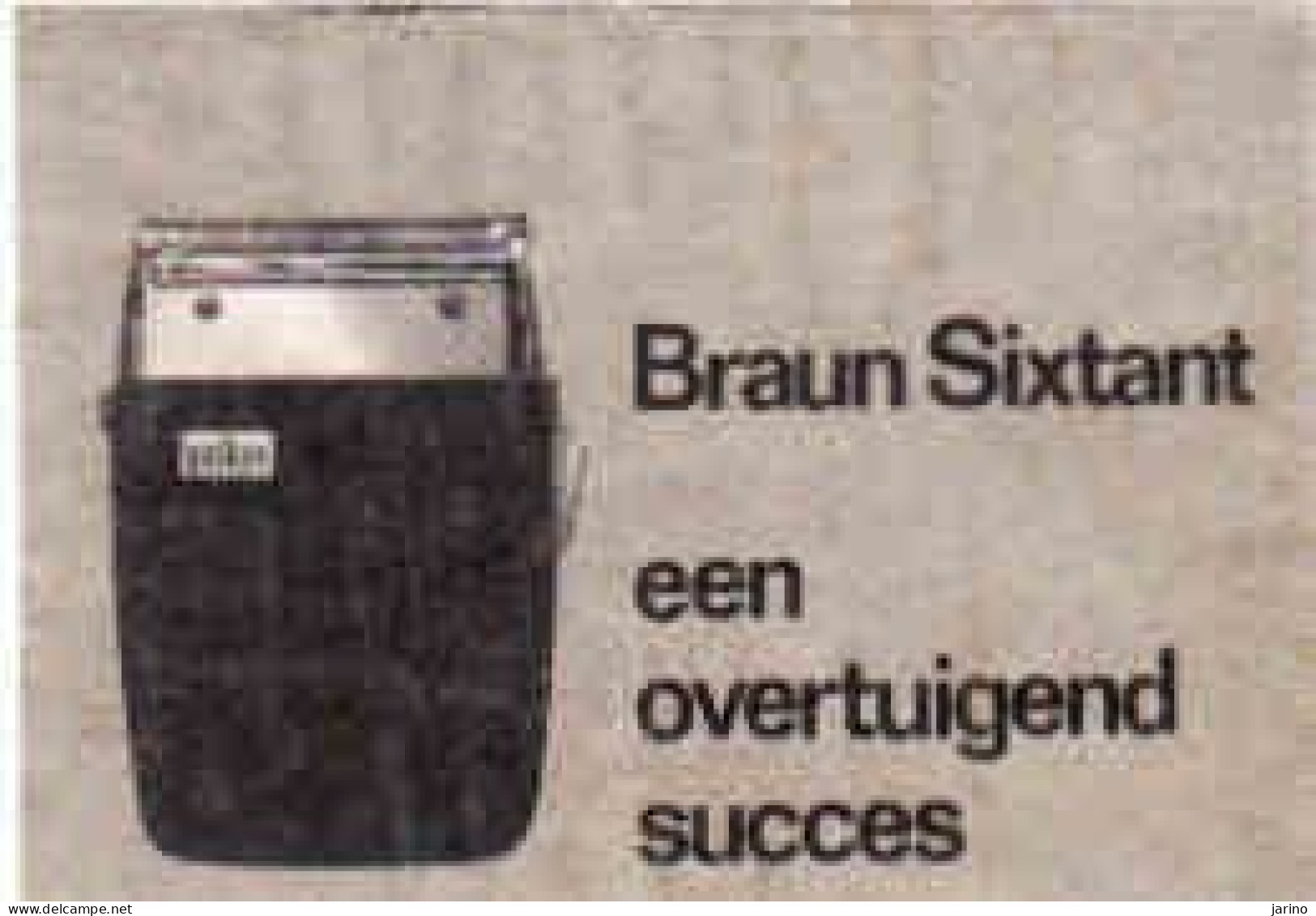 Dutch Matchbox Label, Braun Sixtant - Een Overtuigend Succes, Scheerapparaat - Shaving Machine, Holland Netherlands - Boites D'allumettes - Etiquettes