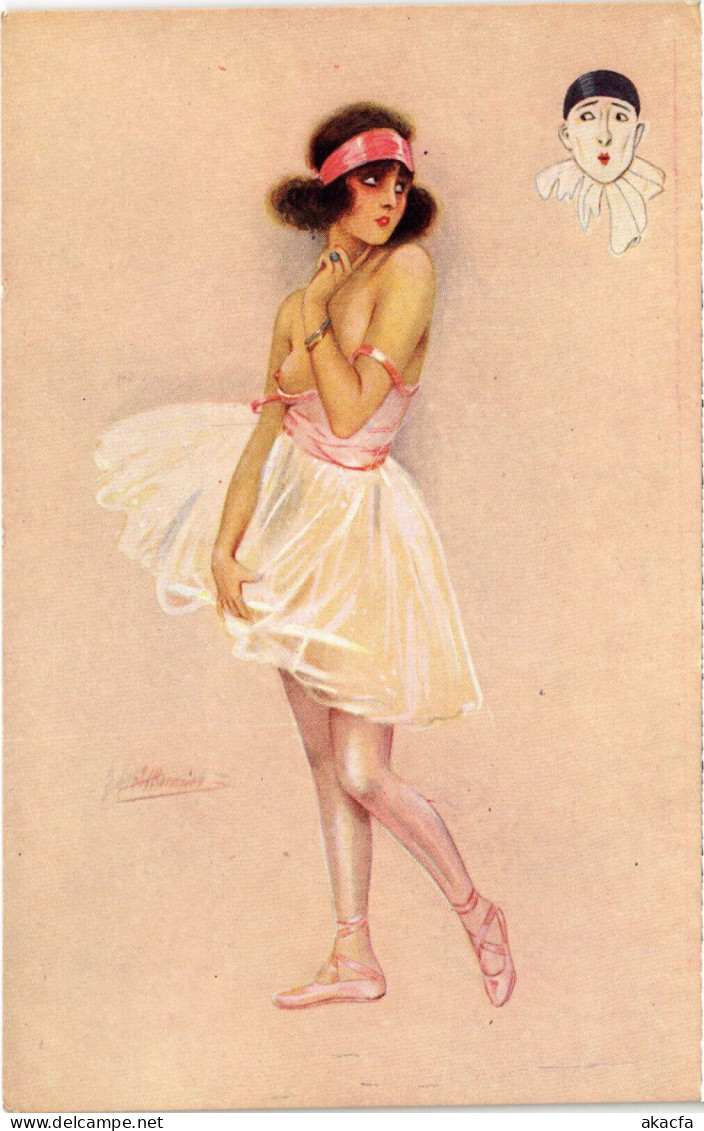 PC ARTIST SIGNED, MEUNIER, PÉCHÉS CAPITAUX, RISQUE, Vintage Postcard (b51704) - Meunier, S.