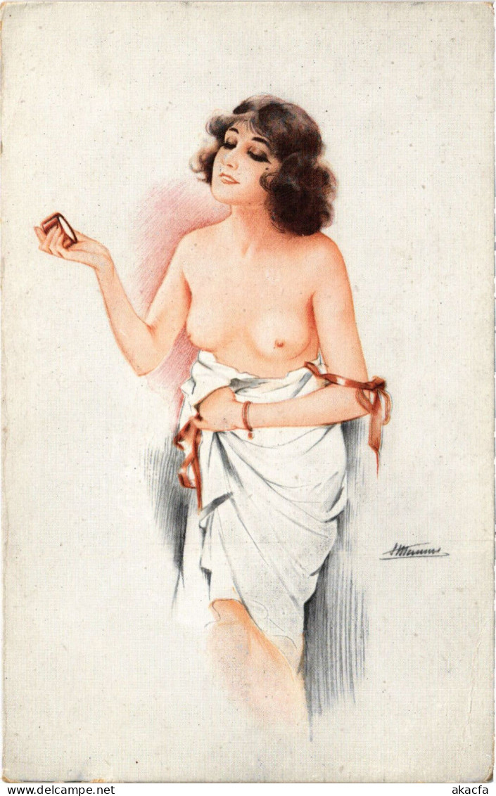 PC ARTIST SIGNED, MEUNIER, SEINS DE MARBRE, RISQUE, Vintage Postcard (b51694) - Meunier, S.