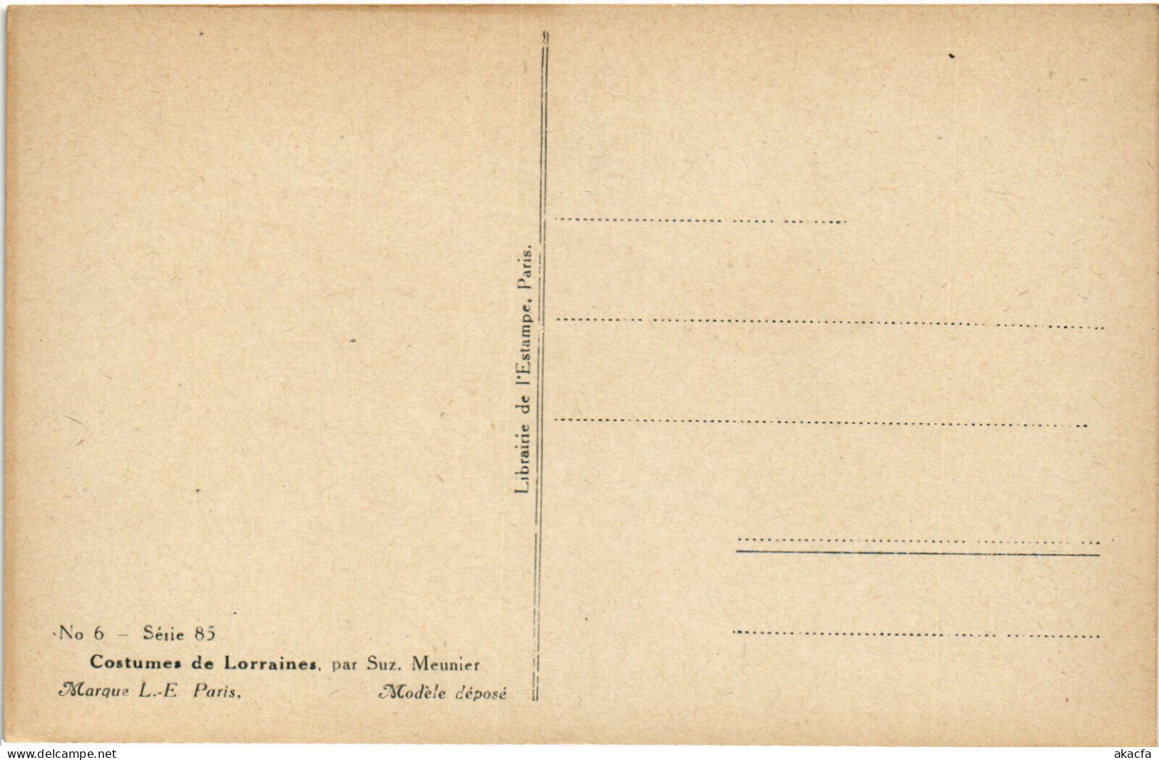 PC ARTIST SIGNED, MEUNIER, COSTUMES DE LORRAINES, Vintage Postcard (b51688) - Meunier, S.