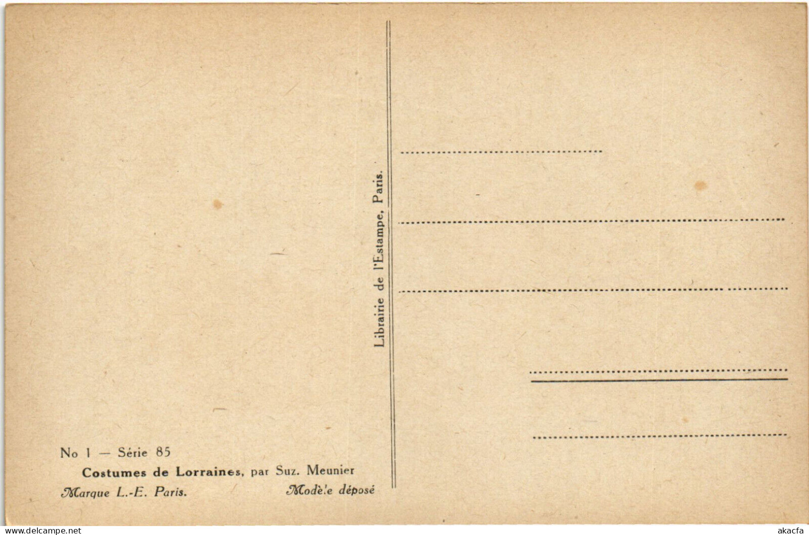 PC ARTIST SIGNED, MEUNIER, COSTUMES DE LORRAINES, Vintage Postcard (b51682) - Meunier, S.