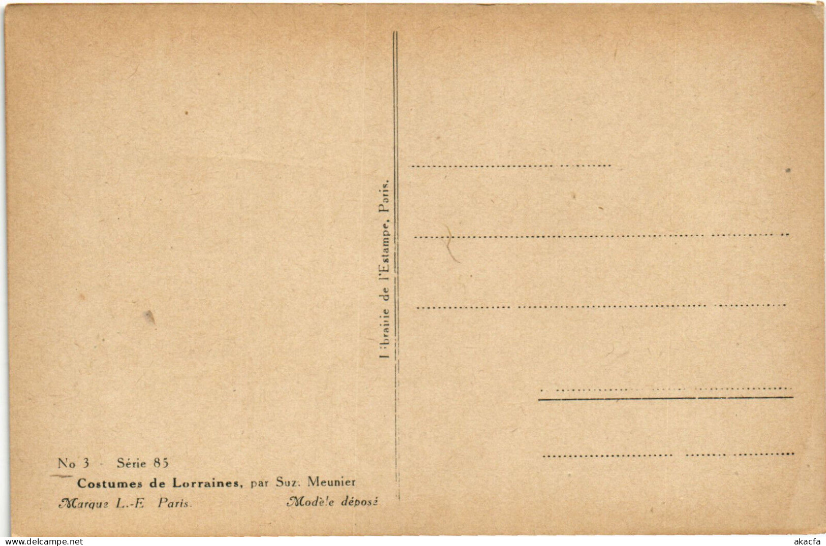 PC ARTIST SIGNED, MEUNIER, COSTUMES DE LORRAINES, Vintage Postcard (b51683) - Meunier, S.