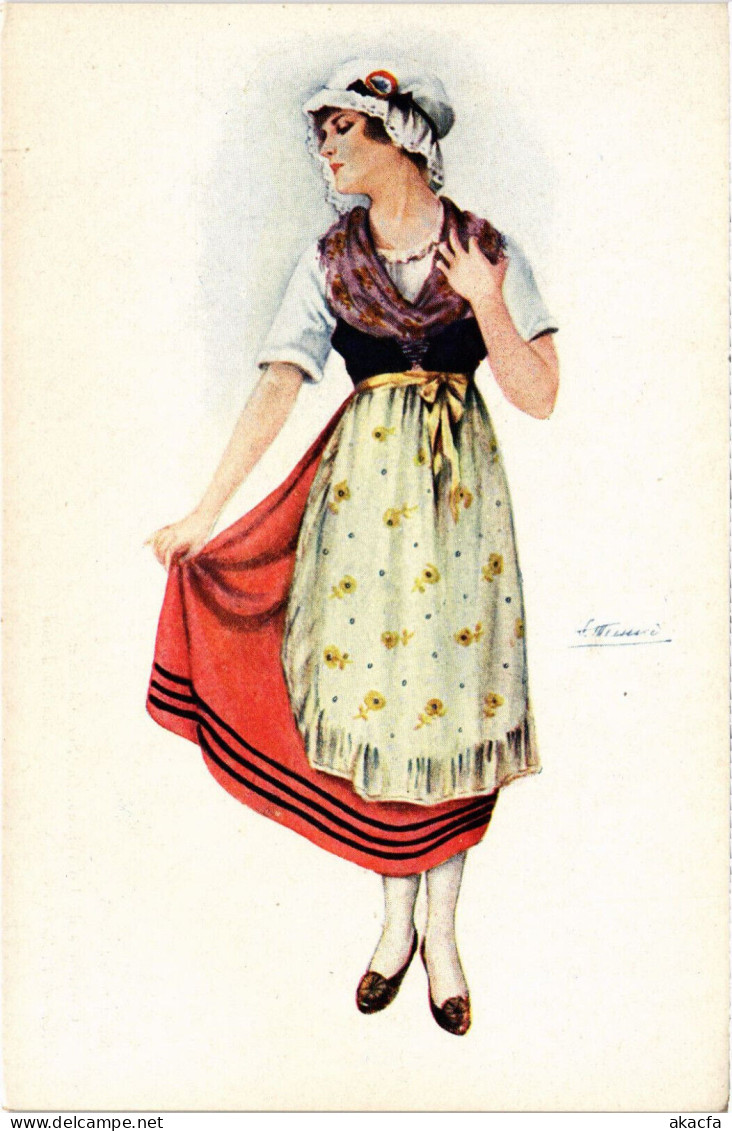 PC ARTIST SIGNED, MEUNIER, COSTUMES DE LORRAINES, Vintage Postcard (b51685) - Meunier, S.