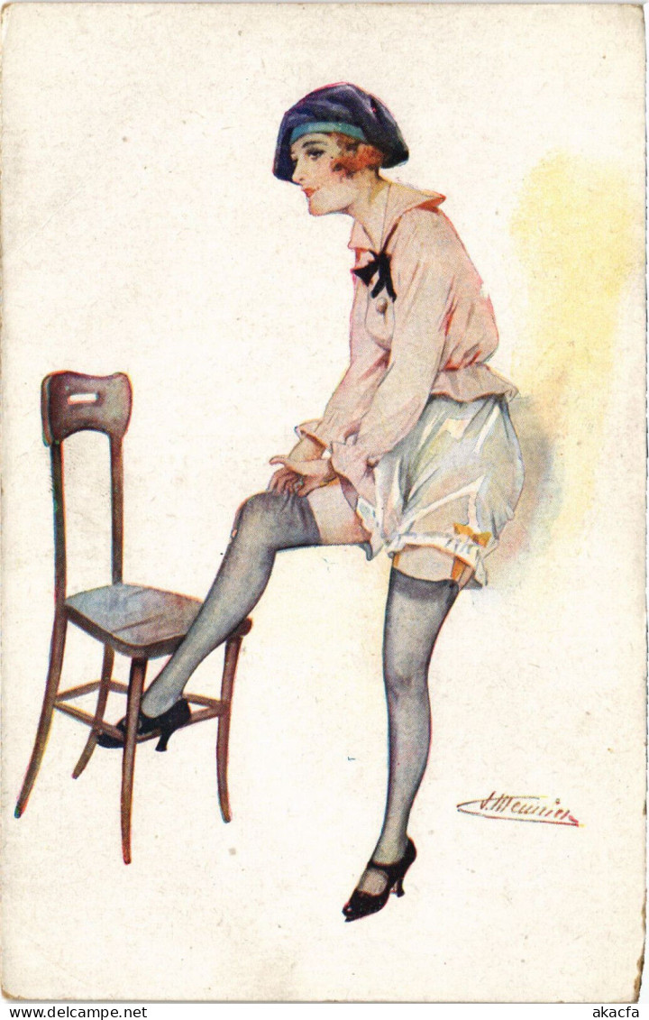 PC ARTIST SIGNED, MEUNIER, LE BÉRET BLEU, Vintage Postcard (b51676) - Meunier, S.
