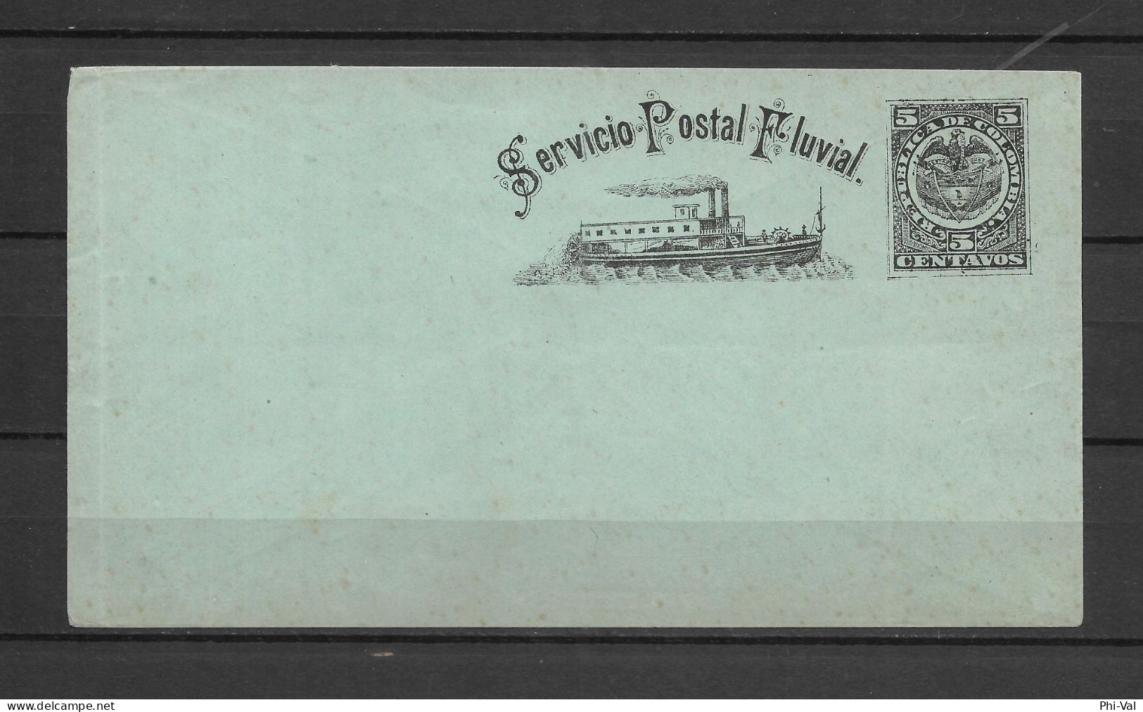 (LOT351) Colombia Prepaid Envelope. 1889 5c. H&G 2. VF MRH - Colombia