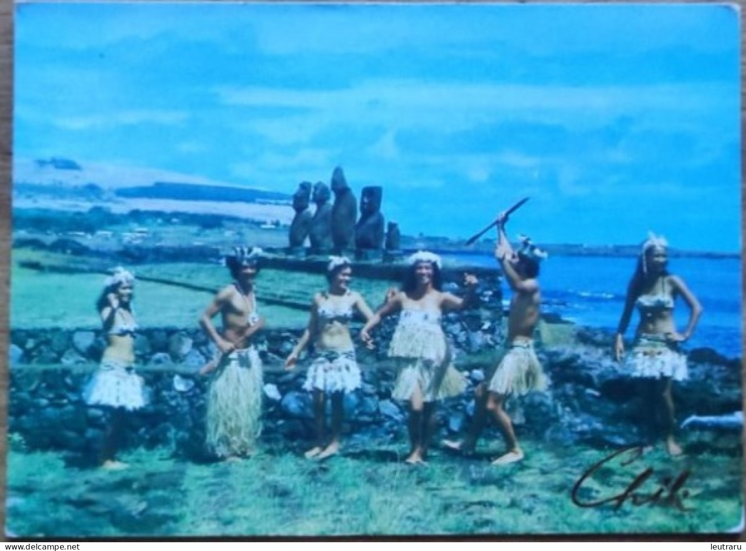 Easter Island Isla De Pascua Pascuense Dancers Postcard Charad - Rapa Nui
