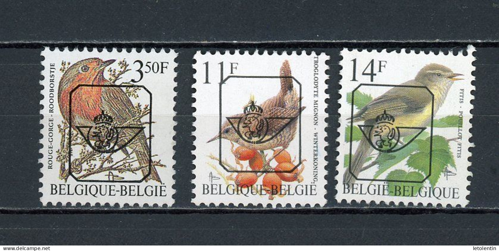 BELGIQUE:  OISEAUX  PREOBLITÉRÉ - N° Yvert 495+514+516 (*) - Typografisch 1986-96 (Vogels)