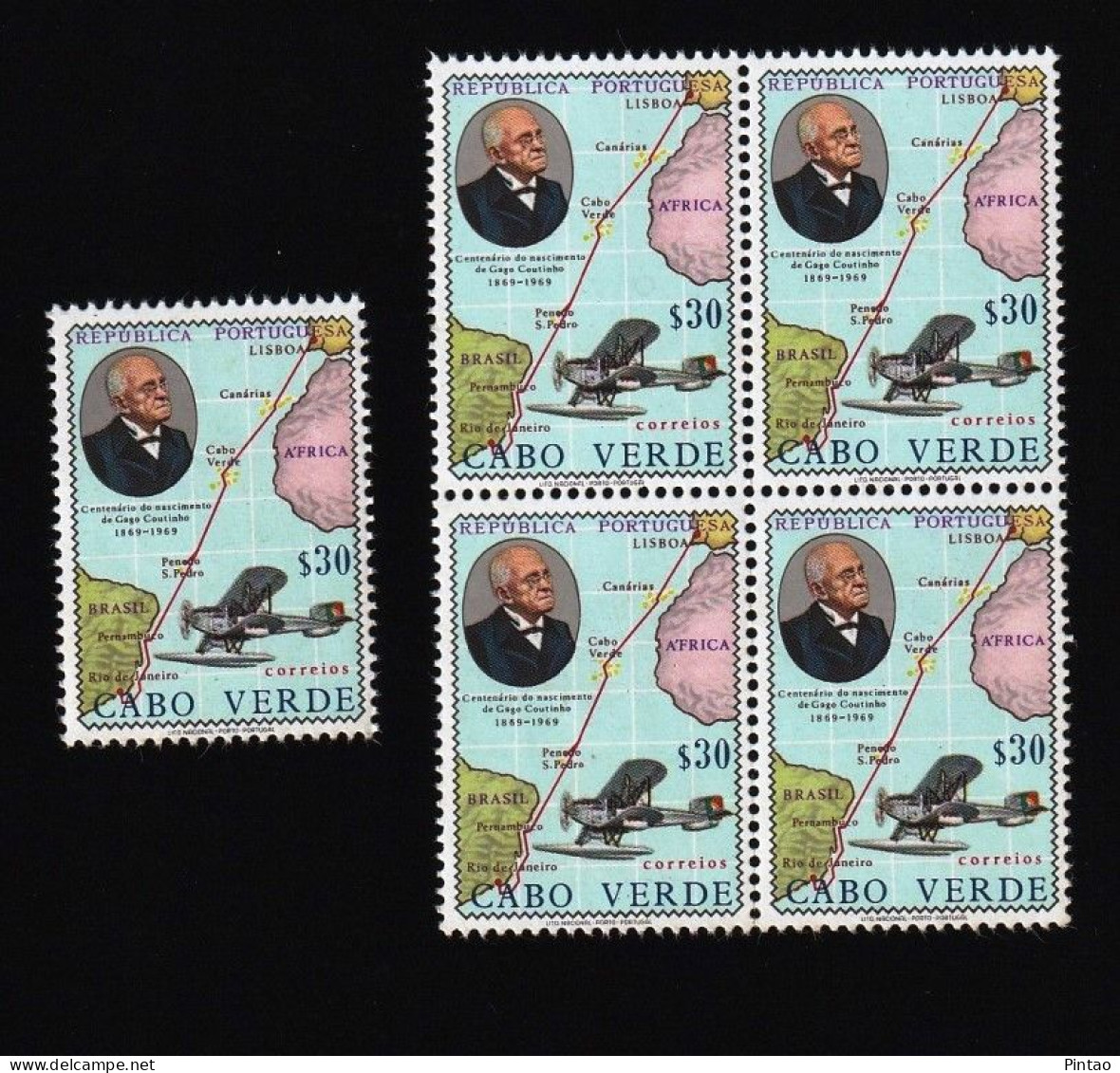 CV637sq- CABO VERDE 1969 Nº 339- MNH_ X5 - Cape Verde