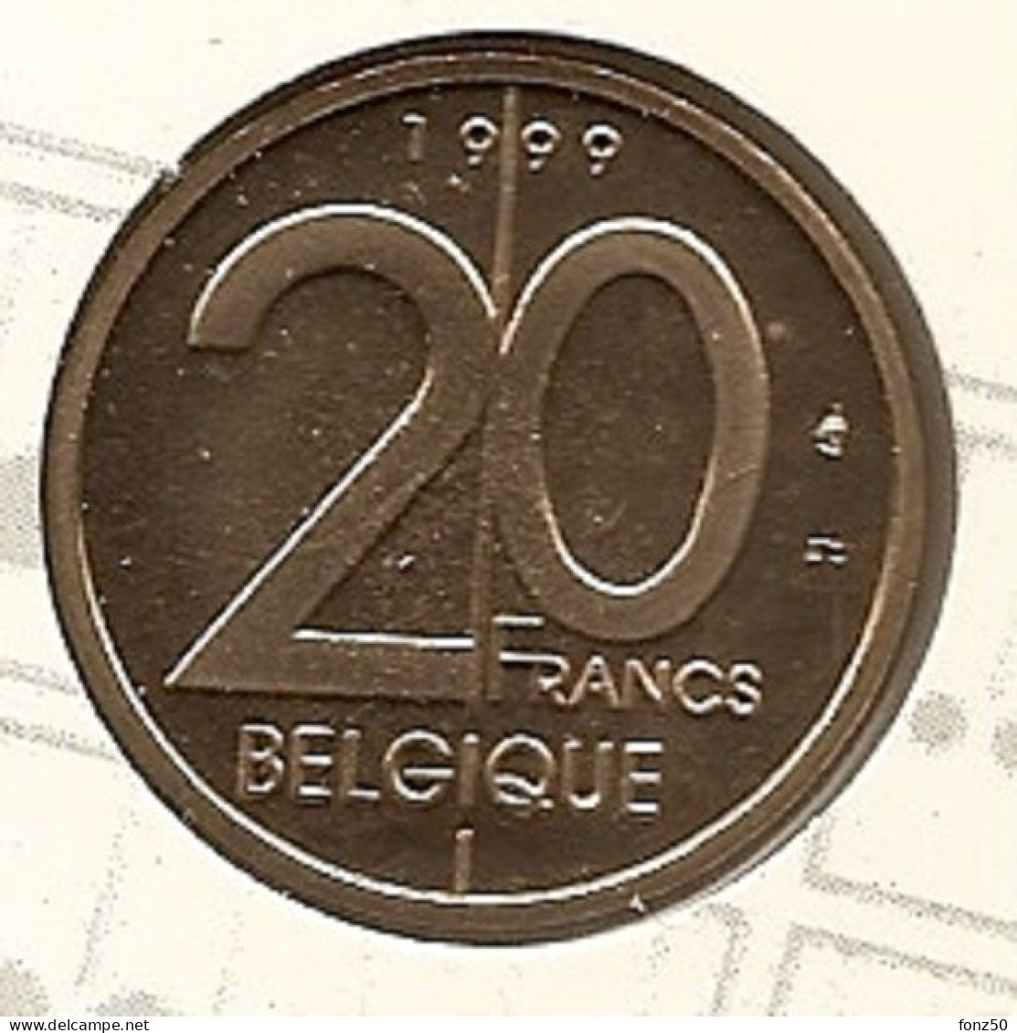 20 Frank 1999 Frans * Uit Muntenset * FDC - 1 Frank