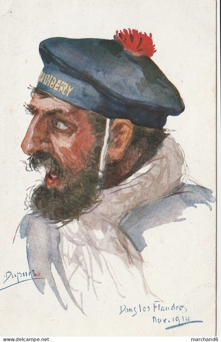 Illustrateur Emile Dupuis Dans Les Flandres Novembre 1914 Patriotique Série Nos Poilus N°5 - Dupuis, Emile