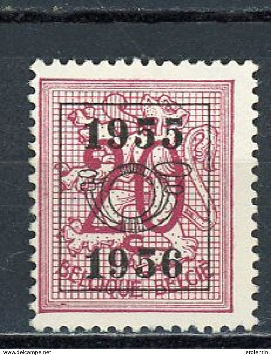 BELGIQUE:  1955-1956 PREO N° Yvert 322 (*) - Typos 1951-80 (Chiffre Sur Lion)