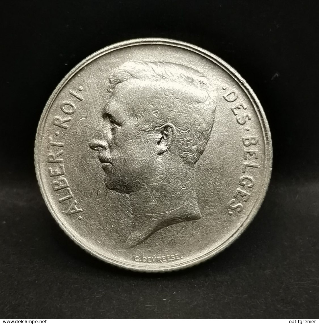 1 FRANC ARGENT 1910 ALBERT 1er EN FRANCAIS BELGIQUE / BELGIUM SILVER - 1 Franc