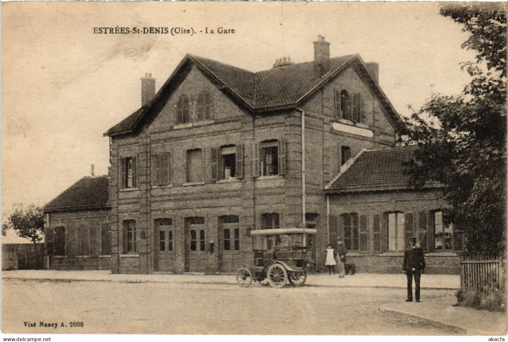 CPA Estrées-St-Denis La Gare Railway (1186096) - Estrees Saint Denis
