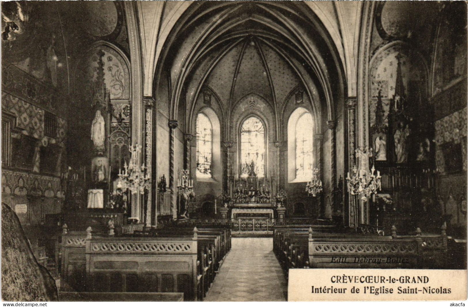 CPA Crevecoeur-le-Grand Eglise St-Nicolas Interieur (1185789) - Crevecoeur Le Grand