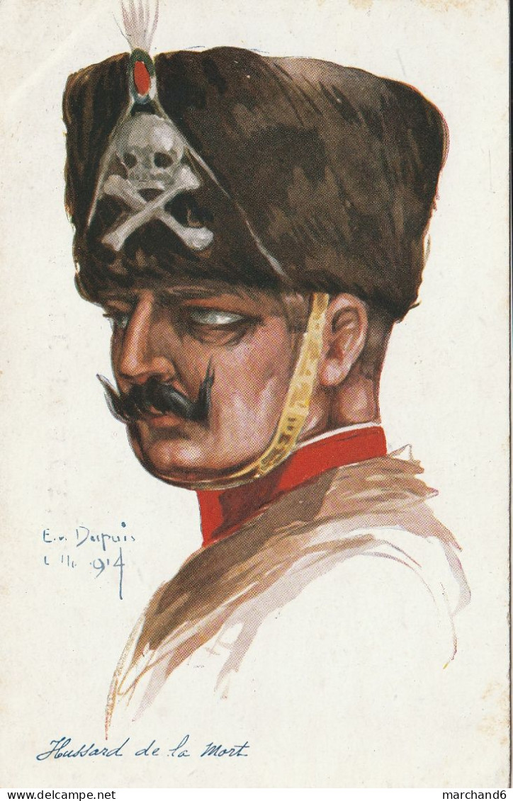 Illustrateur Emile Dupuis Hussard De La Mort 1914 Patriotique Série Leurs Caboches N°31 - Dupuis, Emile