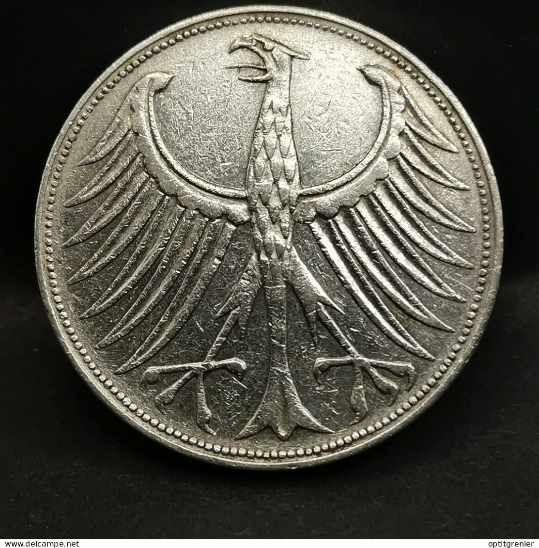 5 DEUTSCHE MARK 1957 F STUTTGART ALLEMAGNE / GERMANY - 5 Marcos