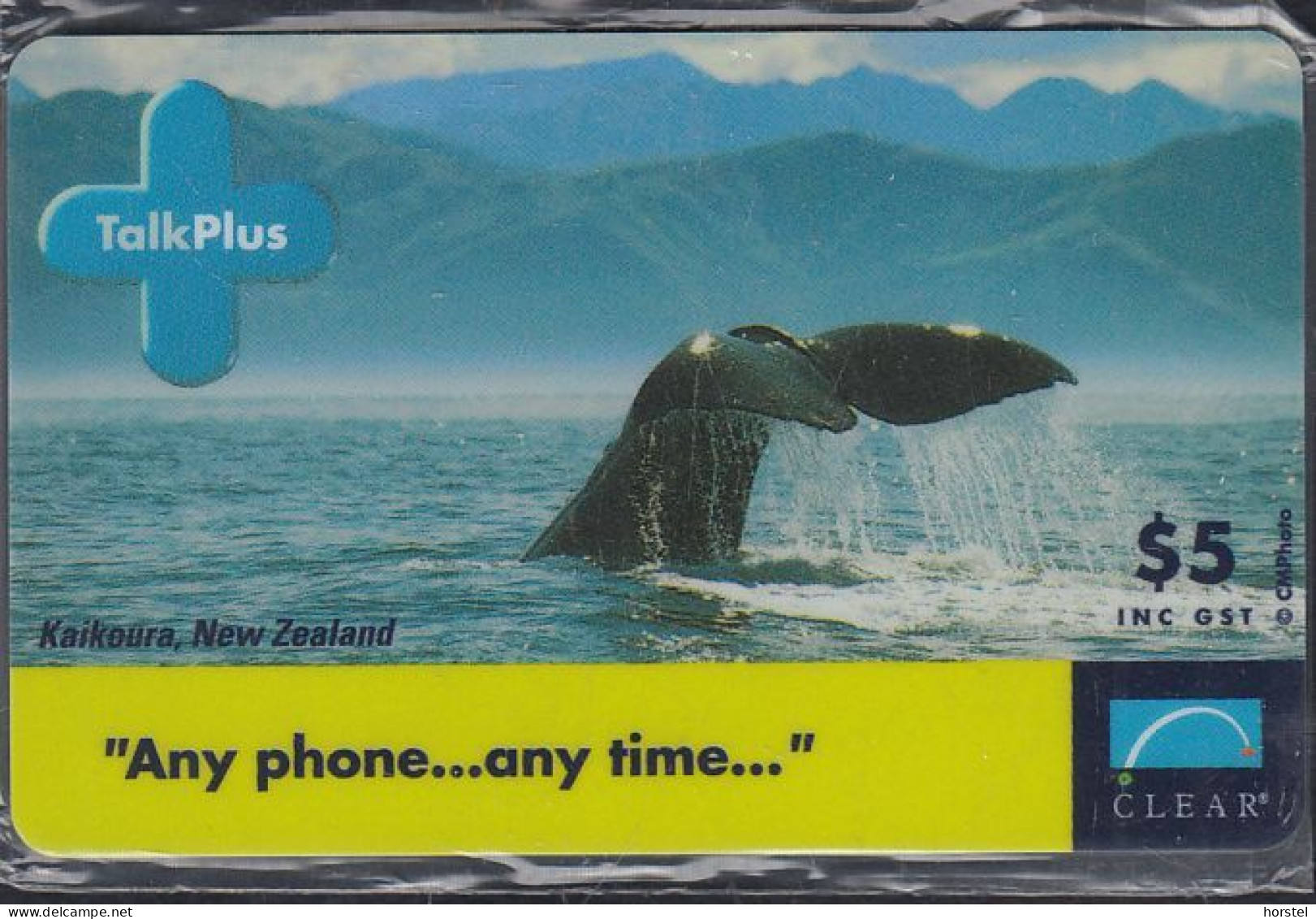 Neuseeland - Prepaid - Talk Plus - Clear - Kaikoura - Whale - Wal ( Mint Blister)  $5 - Neuseeland