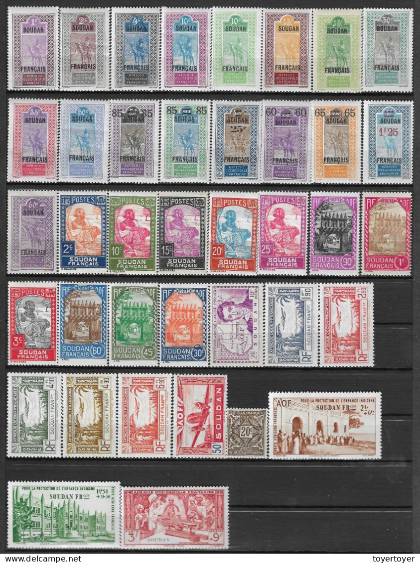 C184  Soudan Français Lot De 39 Timbres Neufs++ TBE - Unused Stamps