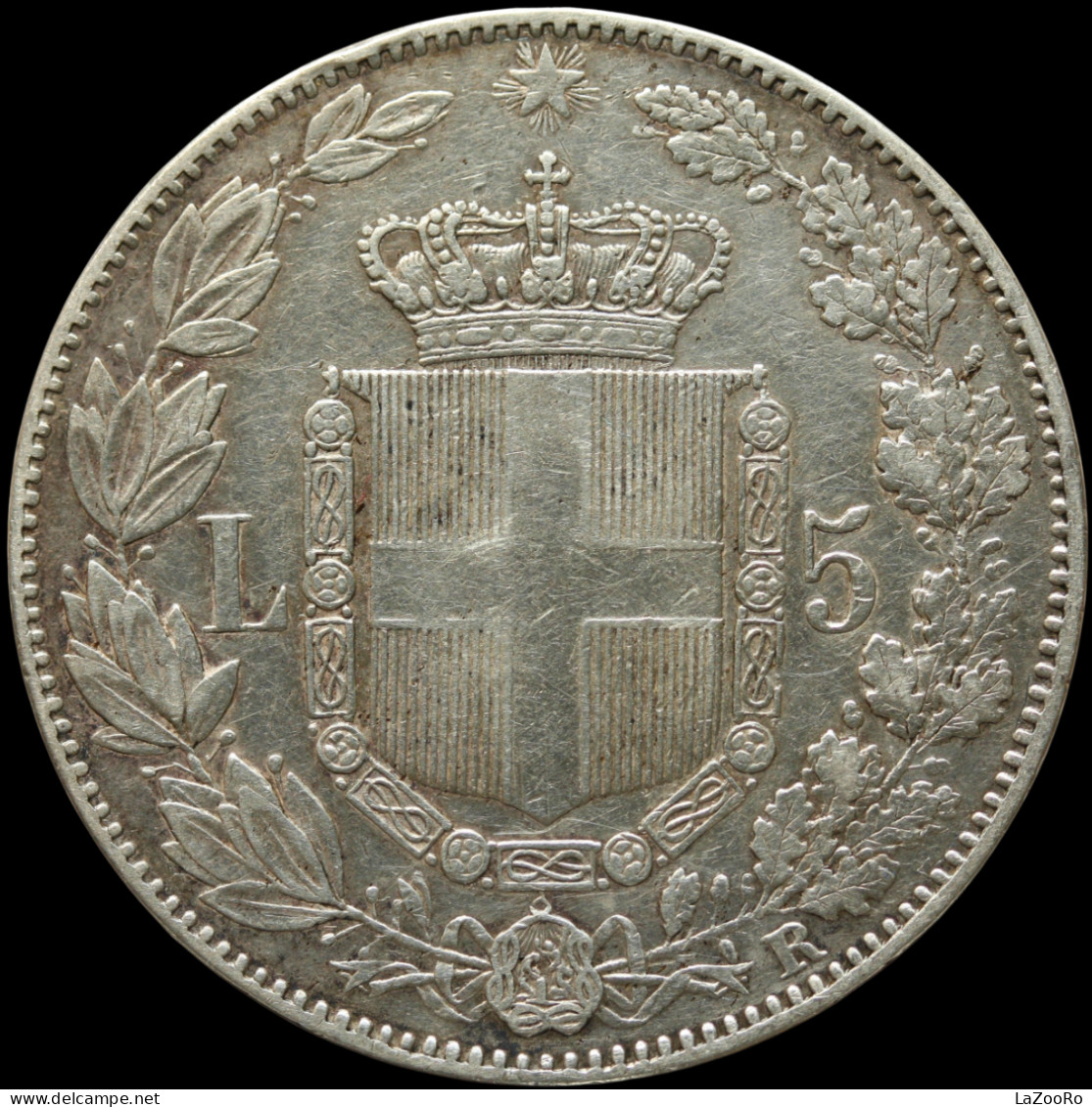 LaZooRo: Italy 5 Lire 1879 R XF - Silver - 1878-1900 : Umberto I.