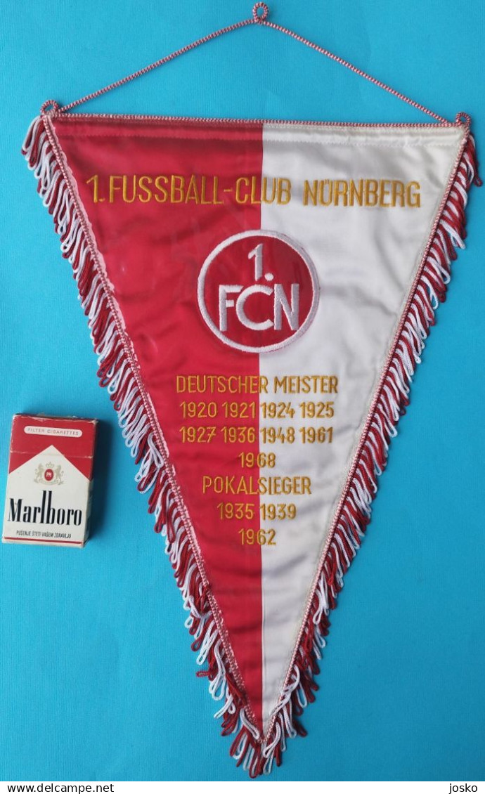 1. FC NURNBERG Germany Beautifull Original Vintage Football Pennant * LARGE SIZE * Soccer Fussball Foot Deutschland RRR - Bekleidung, Souvenirs Und Sonstige