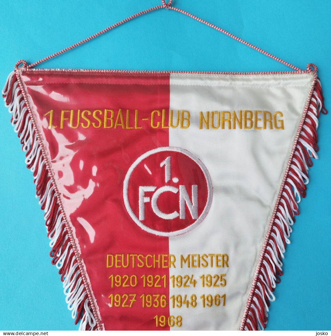 1. FC NURNBERG Germany Beautifull Original Vintage Football Pennant * LARGE SIZE * Soccer Fussball Foot Deutschland RRR - Apparel, Souvenirs & Other