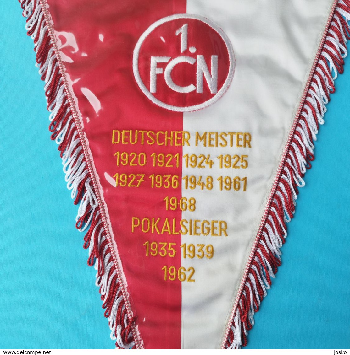 1. FC NURNBERG Germany Beautifull Original Vintage Football Pennant * LARGE SIZE * Soccer Fussball Foot Deutschland RRR - Uniformes Recordatorios & Misc