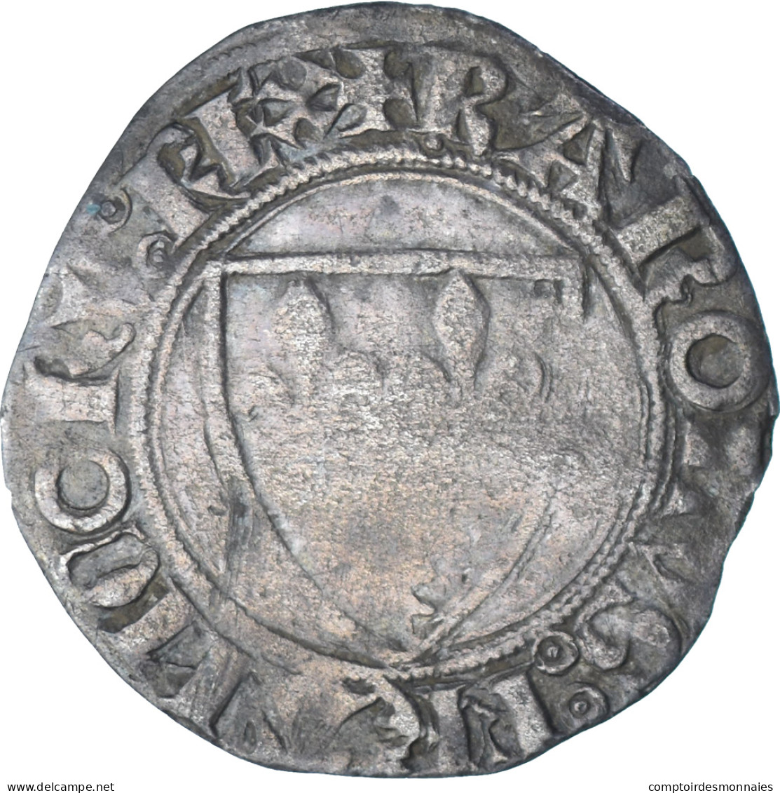 France, Charles VI, Blanc Guénar, 1380-1422, Cremieu, Billon, TB+, Duplessy:377 - 1380-1422 Charles VI The Beloved