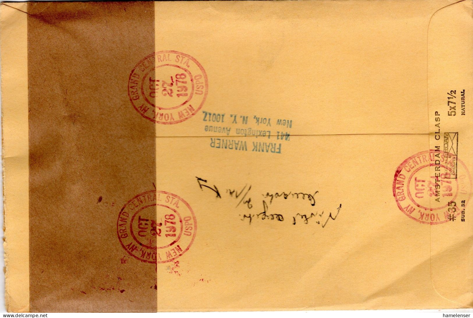 74948 - USA - 1978 - 3@$1 O'Neill MiF A R-LpBf NEW YORK -> Westdeutschland - Covers & Documents