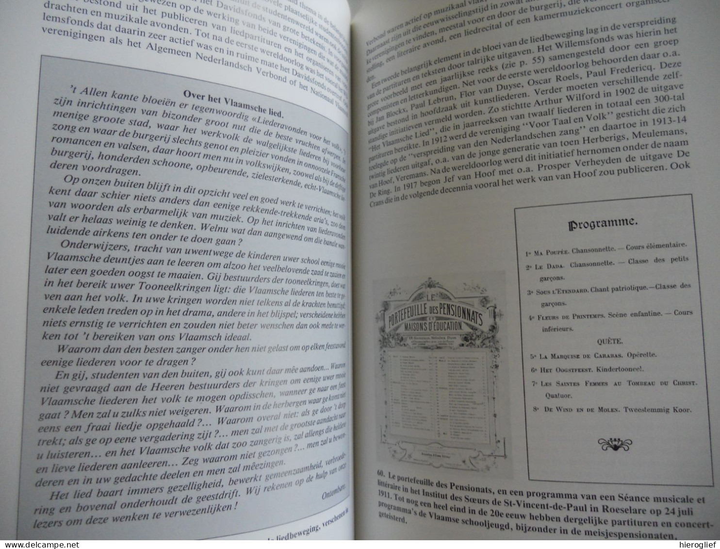 HET LIED IN ZIEL EN MOND -150 jaar muziek leven en Vlaamse Beweging Hendrik Willaert Jan Dewilde vlaanderen nationalisme