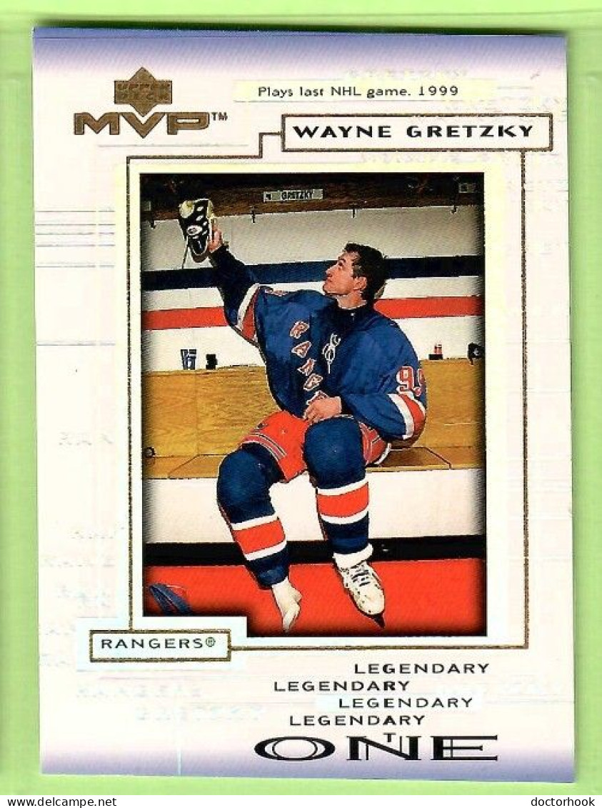 WAYNE GRETZKY---UPPER DECK MVP "LEGENDARY ONE " 1999 (NHL--4-2) - 1990-1999